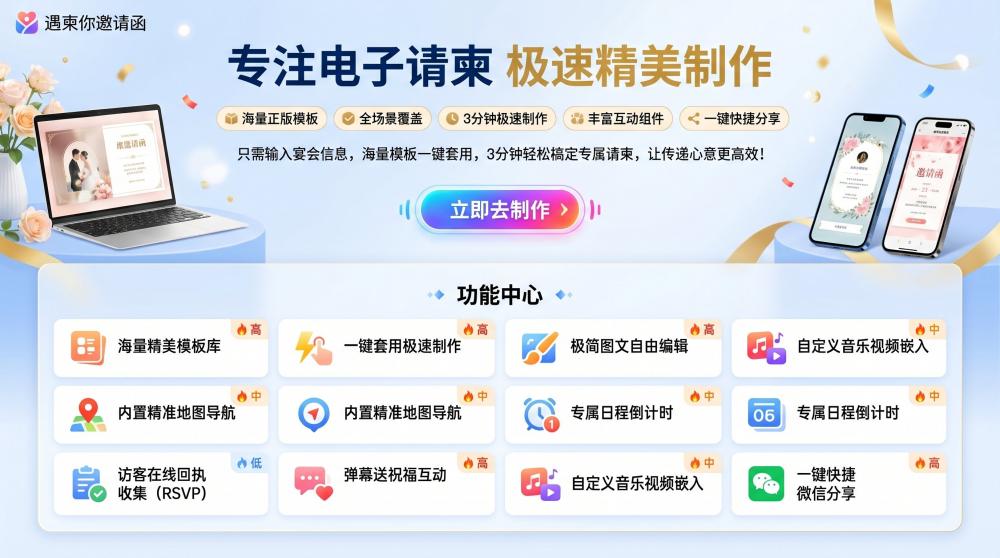 小型私人派对零负担！简易电子邀约，新手也能5分钟搞定